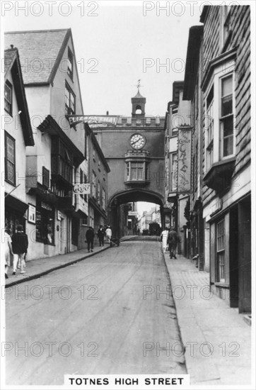 Eastgate, Totnes High Street, Devon, 1937. Artist: Unknown