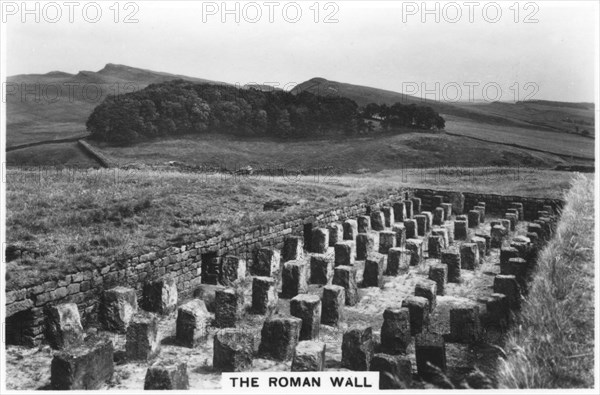 The Roman Wall, Housesteads, Northumberland, 1937. Artist: Unknown