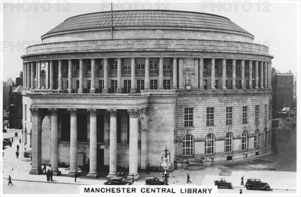 Manchester Central Library, 1937. Artist: Unknown