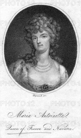 Marie Antoinette, Queen Consort of Louis XVI of France.Artist: Hopwood