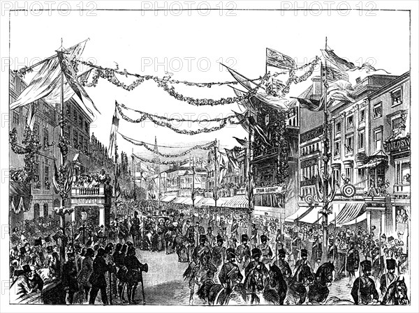 Queen Victoria's visit to Birmingham, 1858. Artist: Unknown