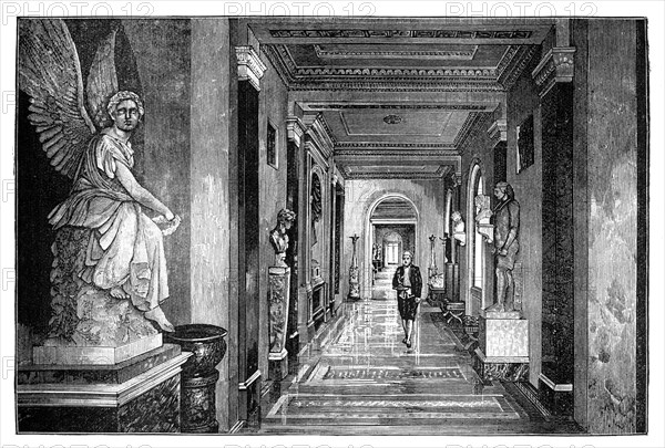 Corridor, Osborne House. Artist: Unknown