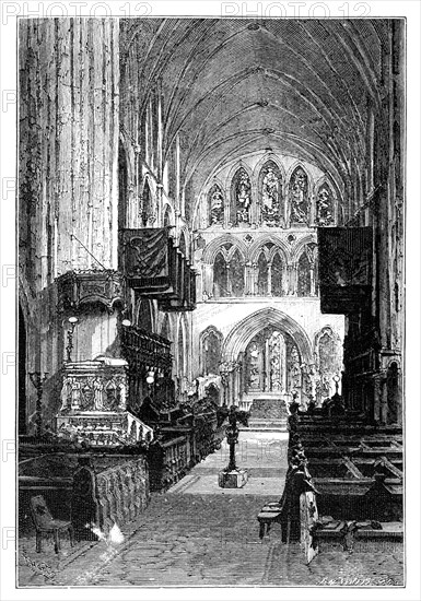 Choir of St Patrick's Cathedral, Dublin, Ireland. Artist: Unknown