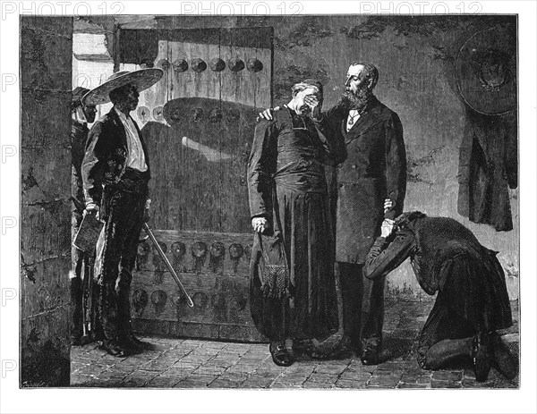 Last moments of the Emperor Maximilian, 1867, (late 19th century). Artist: Unknown