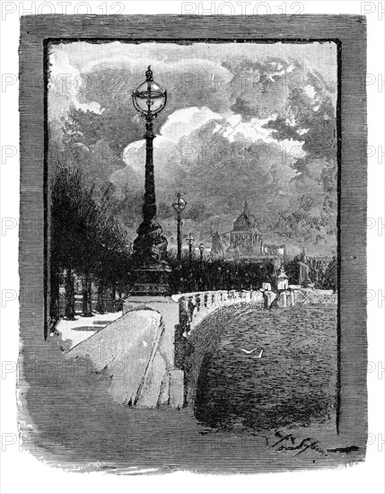 The Victoria Embankment, London. Artist: Unknown