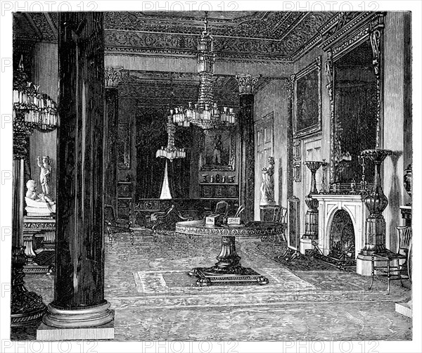 Queen Victoria's drawing-room, Osborne House, Isle of Wight. Artist: Unknown