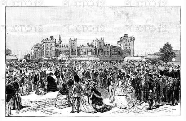 Garden party at Windsor Castle, 19th century. Artist: Unknown