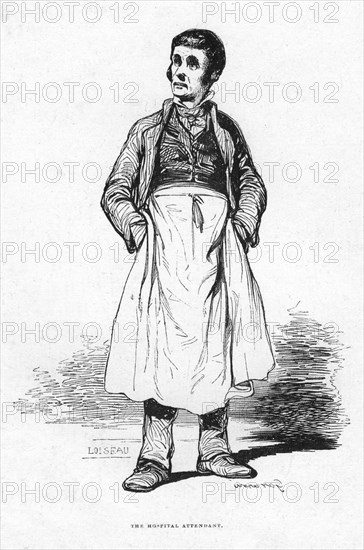 The hospital attendant, 19th century. Artist: Unknown