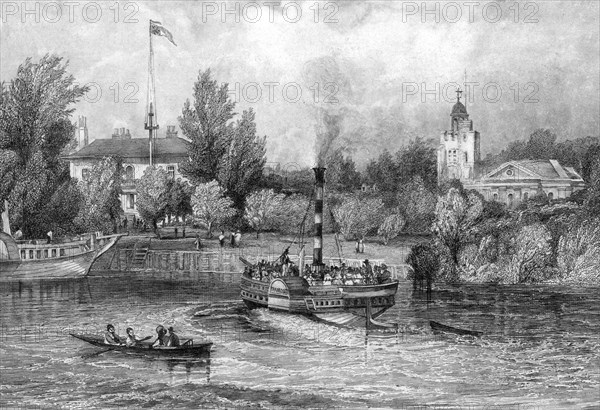 Twickenham Ait (Eel Pie Island), London, 19th century.Artist: M Wilson