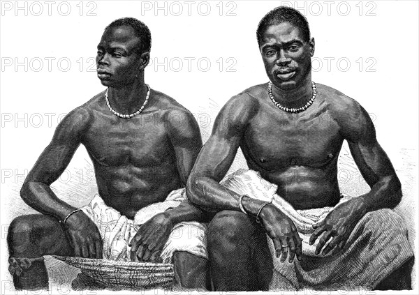 'Two men from Assinie', Guinea, c1860-1920.Artist: Jean Andre Rixens