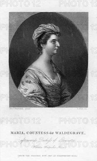 Maria Walpole (1736-1807), Countess Waldegrave, 1867.Artist: S Bull