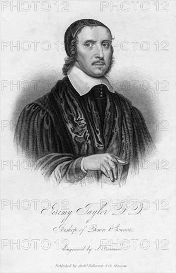 Jeremy Taylor (1613-1667), English clergyman, 19th century.Artist: Samuel Freeman