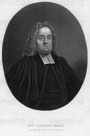Matthew Henry (1662-1714), English biblical commentator and clergyman, 19th century.Artist: Samuel Freeman