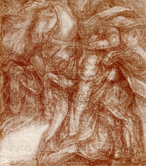 'Study of a Knight, by Leonardo De Vinci, 1913. Artist: Leonardo da Vinci