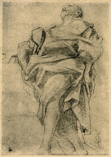 Study for the figure of an apostle, 1913.Artist: Correggio
