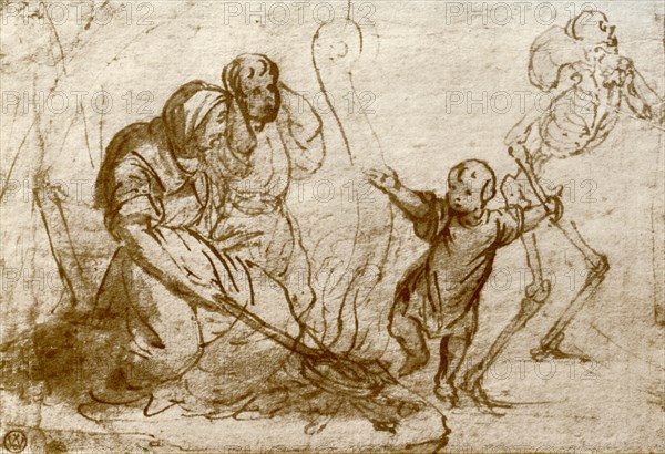 'Study for the child in the 'Dance of Death', 1913. Artist: Hans Holbein the Younger