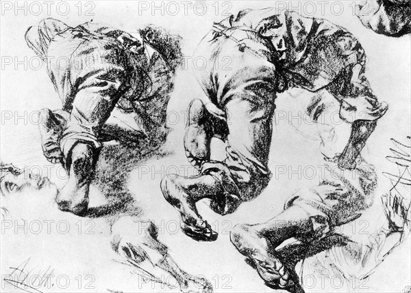 A page of sketches, 1913.Artist: Adolph Menzel