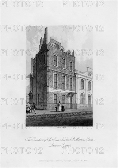 The residence of Sir Isaac Newton, St Martin's Street, Leicester Square, 1840. Artist: C J Smith