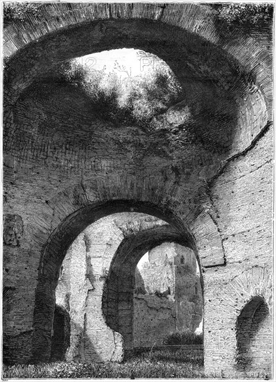 Ruins of the thermal baths of Caracalla, Rome, 1886. Artist: Unknown