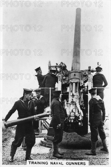 Training naval gunners, Whale Island, Portsmouth, Hampshire, 1937. Artist: Unknown