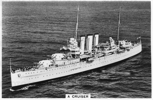 Heavy cruiser HMS 'Devonshire', 1937. Artist: Unknown