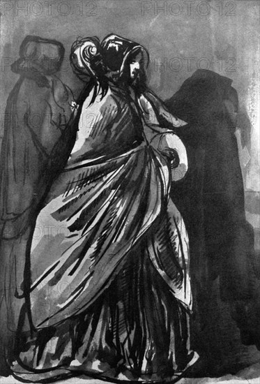 'La Dame Au Chale', 19th century, (1930).Artist: Constantin Guys