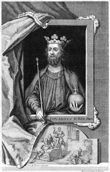 Edward II of England. 18th centuryArtist: George Vertue