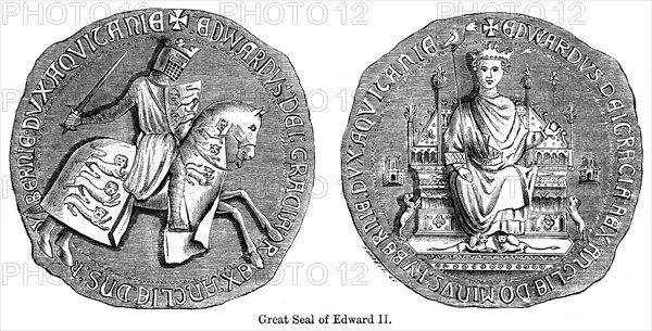 Great seal of Edward II. Artist: Unknown