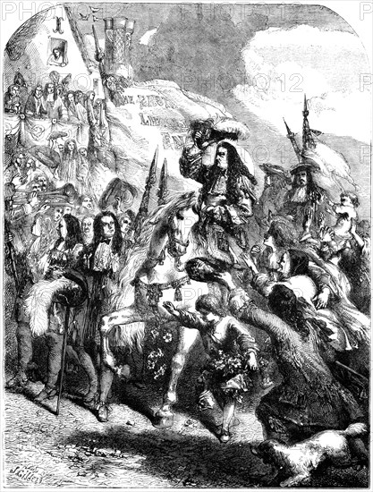 William III entering Exeter. Artist: Unknown