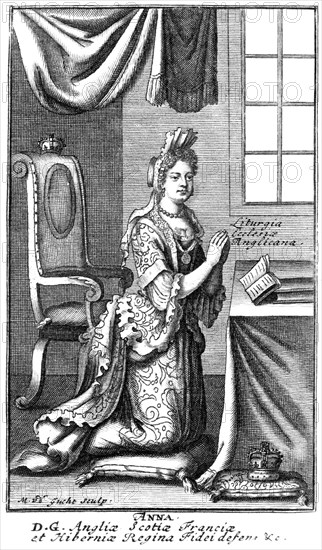 Queen Anne (1665-1714).Artist: Gucht
