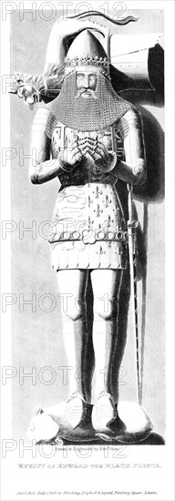 Effigy of Edward the Black Prince (1330-1376), 1824.Artist: Edward Blore