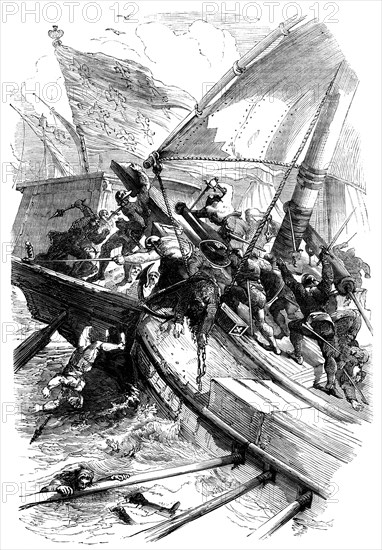 The Battle of Sluys, 24th June 1340. Artist: Unknown