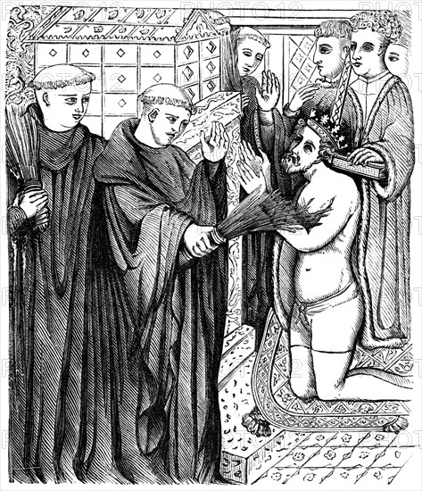 Penance of Henry before the shrine of Thomas a Becket. Artist: Unknown