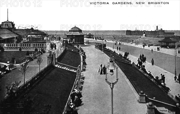Victoria Gardens, New Brighton, Lancashire, early 20th century. Artist: Unknown