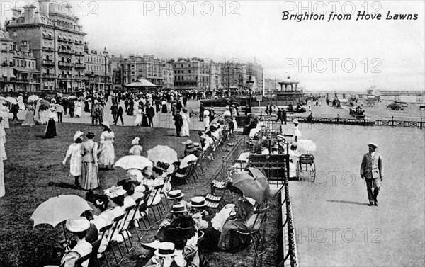 Brighton from Hove Lawns, Sussex, early 20th century.Artist: V&S Photo