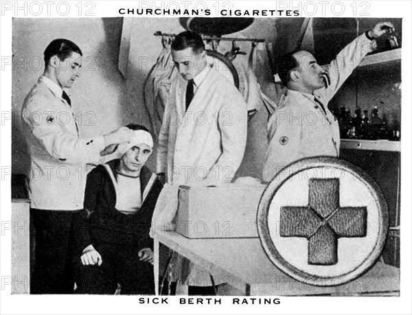 Sick Berth Rating, 1937.Artist: WA & AC Churchman
