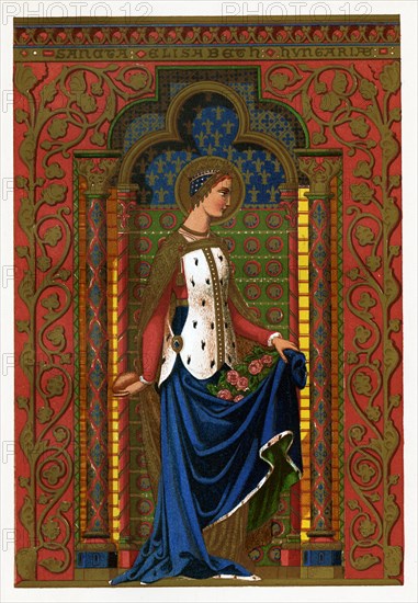 St Elizabeth of Hungary, 1886. Artist: Unknown