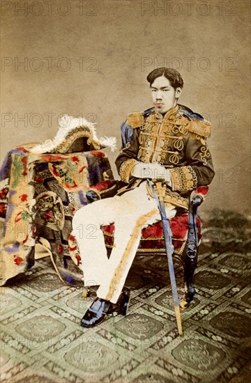 Mutsuhito, Emperor of Japan, 1873 (1882). Creator: Uchida Kyuichi.