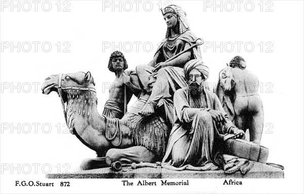 Africa, the Albert Memorial, London, 20th century. Artist: Unknown