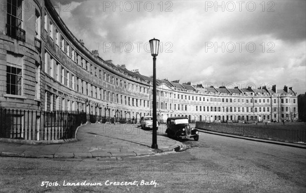 Lansdown Crescent, Bath, 1909.Artist: EA Sweetman & Son Ltd