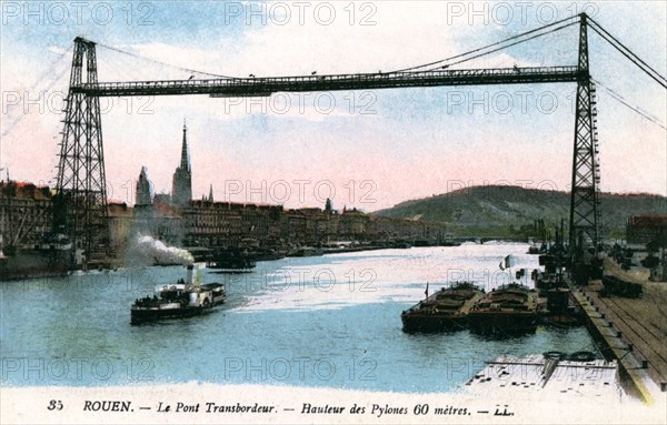 Rouen, Le Pont Transbordeur, (Transporter Bridge), 20th Century. Artist: Unknown
