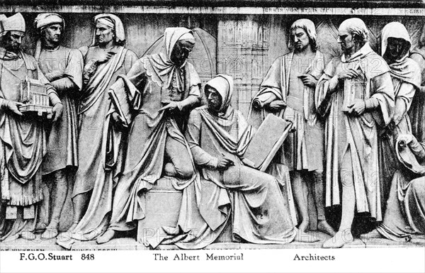 Bas relief from the Albert Memorial, London, early 20th century. Artist: Unknown