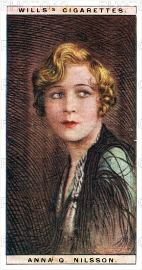 Anna Quirentia Nilsson (1888-1974), Swedish-born American actress, 1928.Artist: WD & HO Wills