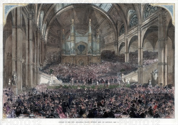 The opening of the new Alexandra Palace, Muswell Hill, 1st May 1875. Artist: Unknown