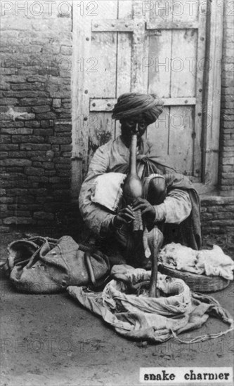 Snake charmer, India, 20th century. Artist: Unknown