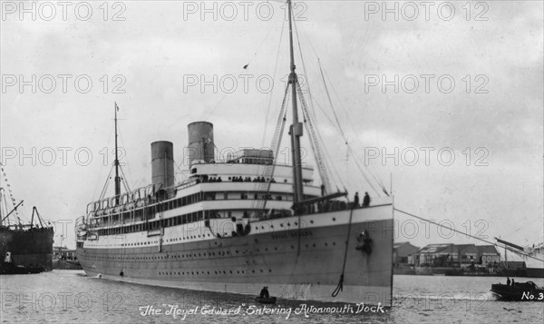 The 'Royal Edward' entering Avonmouth dock, 20th century. Artist: Unknown