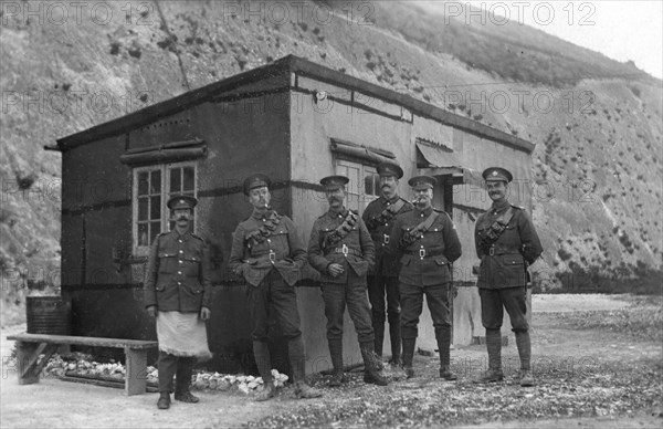 Main guard, Royal naval depot, Fleet House and Archcliffe Fort, Dover, c1916. Artist: Unknown