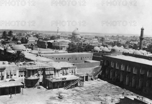 View of Baghdad from a block tower, 31st British general hospital, Mesopotamia, WWI, 1918. Artist: Unknown