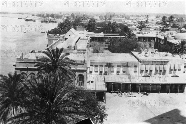 The Tigris River, from the 31st British general hospital, Baghdad, Mesopotamia, WWI, 1918. Artist: Unknown