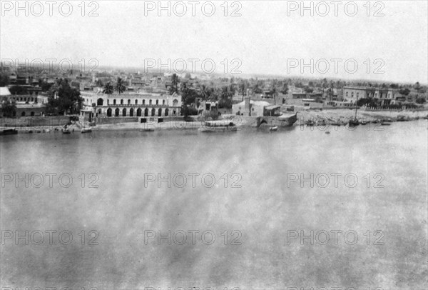 The Tigris River from the 31st British general hospital, Baghdad, Mesopotamia, WWI, 1918. Artist: Unknown